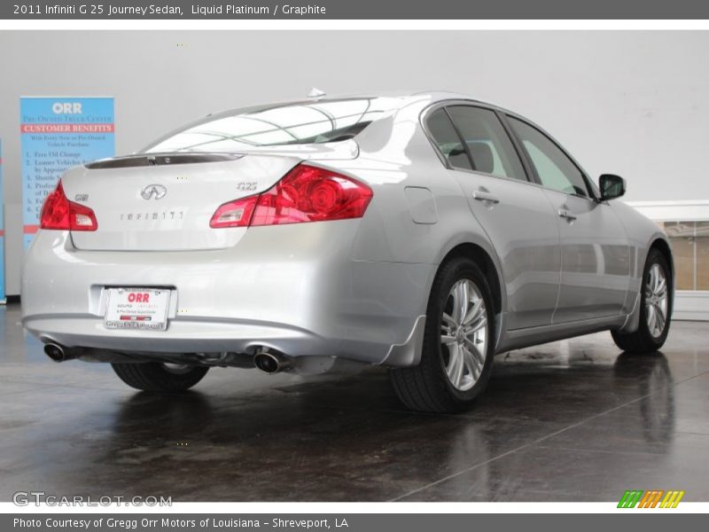 Liquid Platinum / Graphite 2011 Infiniti G 25 Journey Sedan