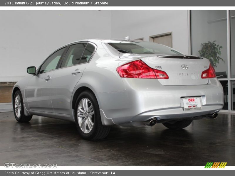 Liquid Platinum / Graphite 2011 Infiniti G 25 Journey Sedan