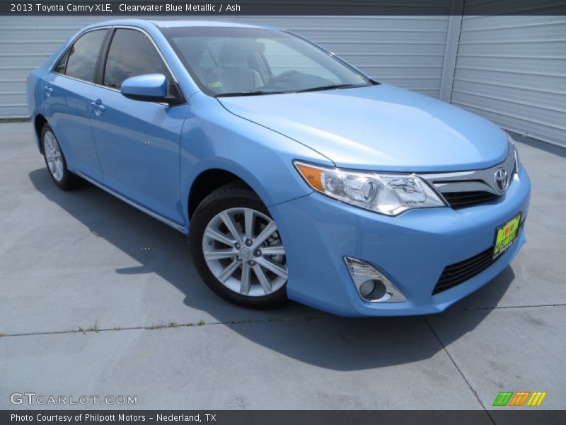 Clearwater Blue Metallic / Ash 2013 Toyota Camry XLE