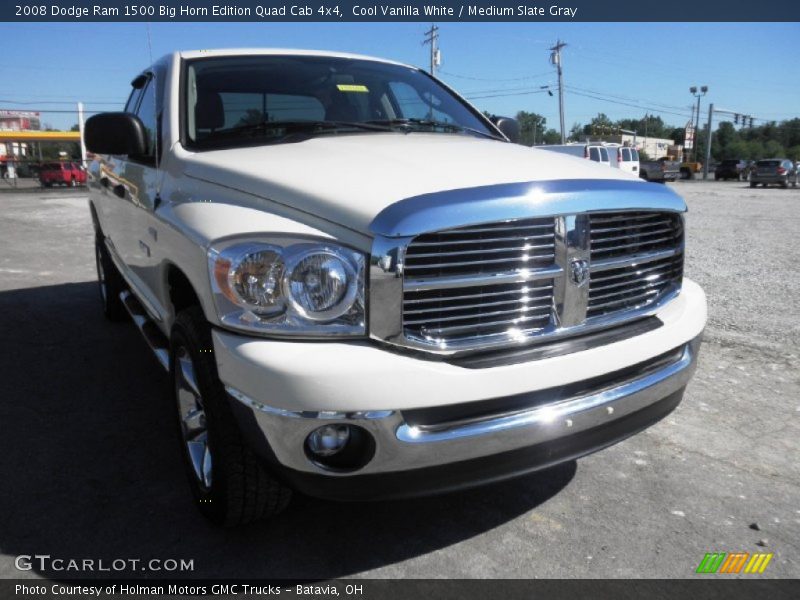 Cool Vanilla White / Medium Slate Gray 2008 Dodge Ram 1500 Big Horn Edition Quad Cab 4x4