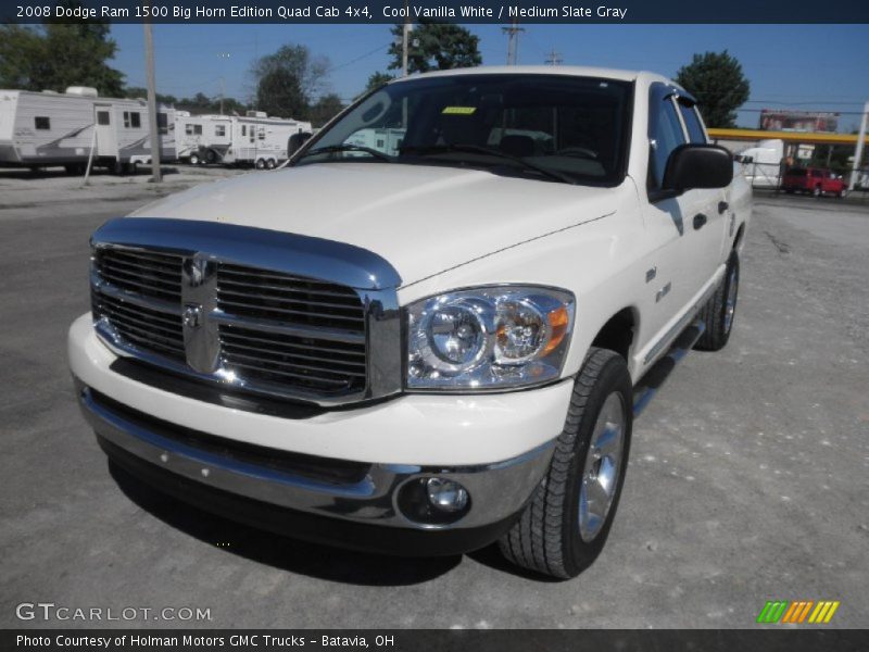 Cool Vanilla White / Medium Slate Gray 2008 Dodge Ram 1500 Big Horn Edition Quad Cab 4x4