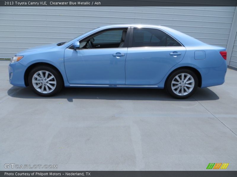 Clearwater Blue Metallic / Ash 2013 Toyota Camry XLE