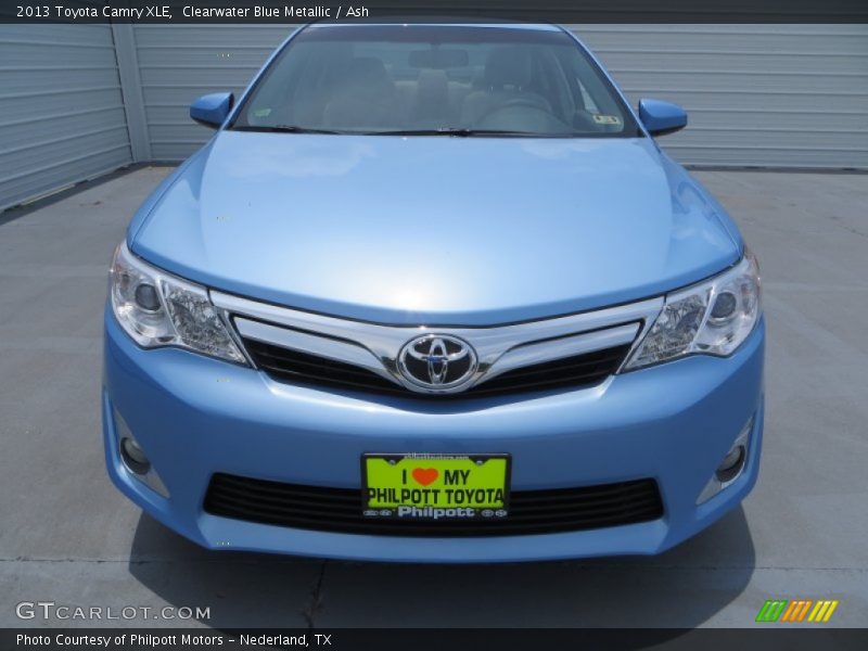 Clearwater Blue Metallic / Ash 2013 Toyota Camry XLE