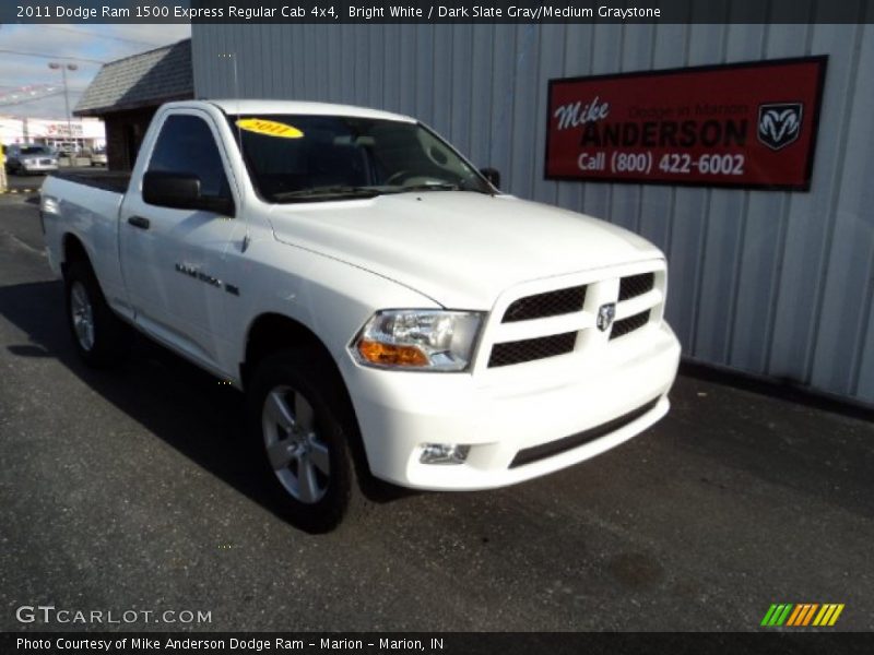 Bright White / Dark Slate Gray/Medium Graystone 2011 Dodge Ram 1500 Express Regular Cab 4x4