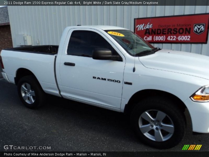 Bright White / Dark Slate Gray/Medium Graystone 2011 Dodge Ram 1500 Express Regular Cab 4x4