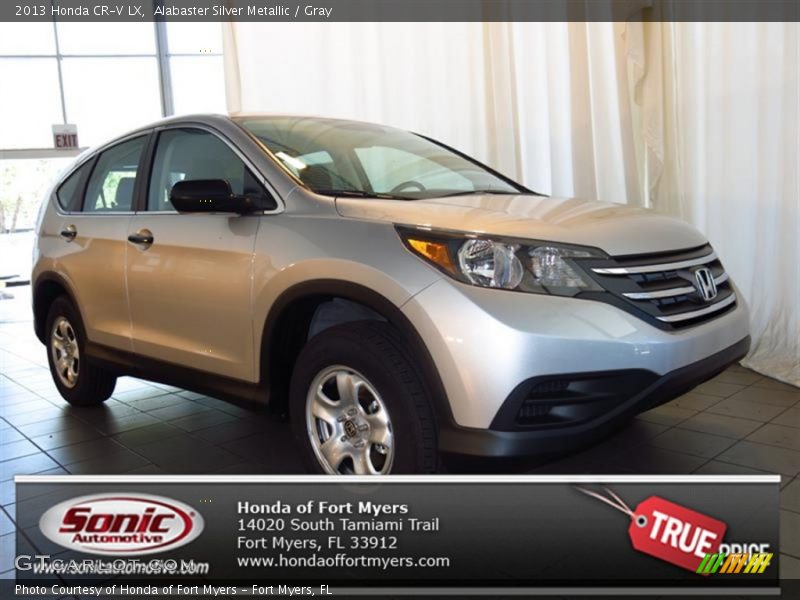 Alabaster Silver Metallic / Gray 2013 Honda CR-V LX