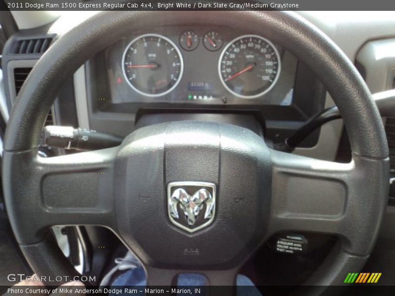 Bright White / Dark Slate Gray/Medium Graystone 2011 Dodge Ram 1500 Express Regular Cab 4x4