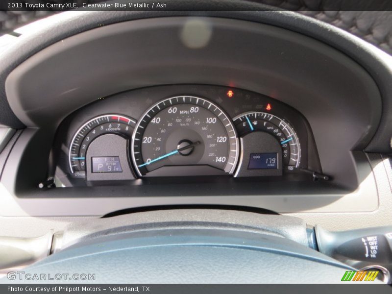 Clearwater Blue Metallic / Ash 2013 Toyota Camry XLE