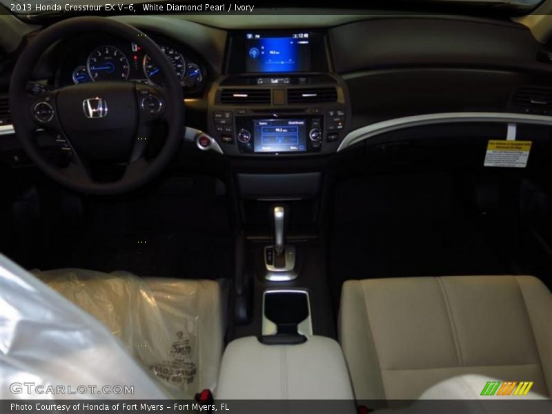 White Diamond Pearl / Ivory 2013 Honda Crosstour EX V-6