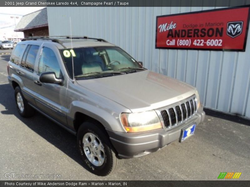 Champagne Pearl / Taupe 2001 Jeep Grand Cherokee Laredo 4x4