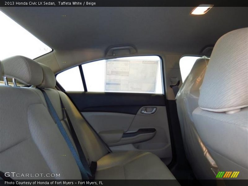 Taffeta White / Beige 2013 Honda Civic LX Sedan