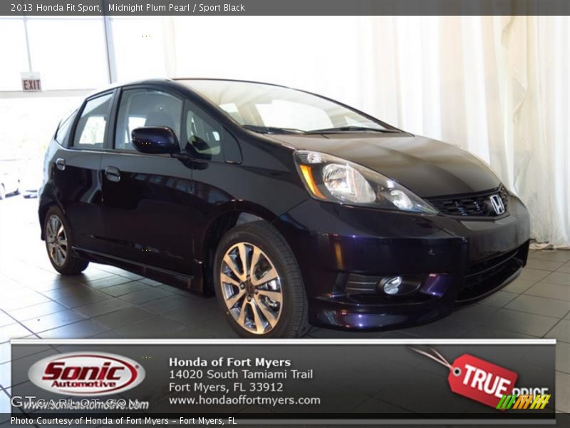 Midnight Plum Pearl / Sport Black 2013 Honda Fit Sport