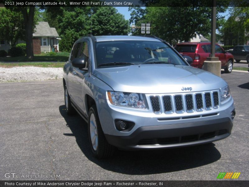 Winter Chill Pearl / Dark Slate Gray 2013 Jeep Compass Latitude 4x4