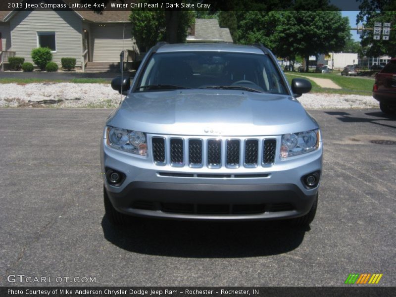 Winter Chill Pearl / Dark Slate Gray 2013 Jeep Compass Latitude 4x4