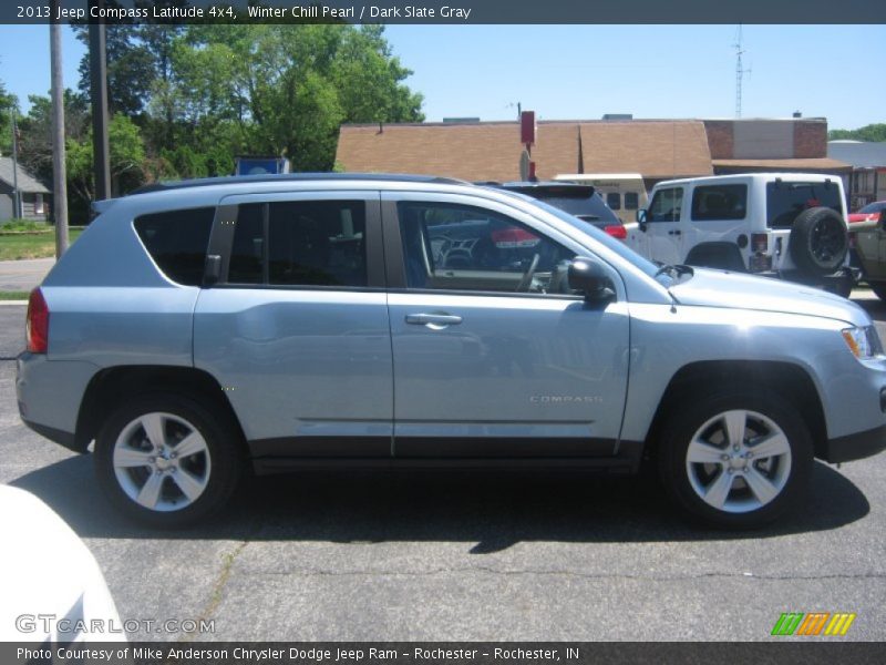 Winter Chill Pearl / Dark Slate Gray 2013 Jeep Compass Latitude 4x4