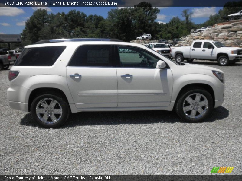 White Diamond Tricoat / Cocoa Dune 2013 GMC Acadia Denali