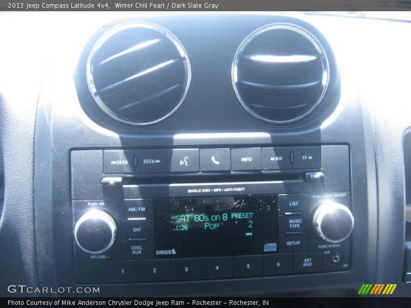 Winter Chill Pearl / Dark Slate Gray 2013 Jeep Compass Latitude 4x4
