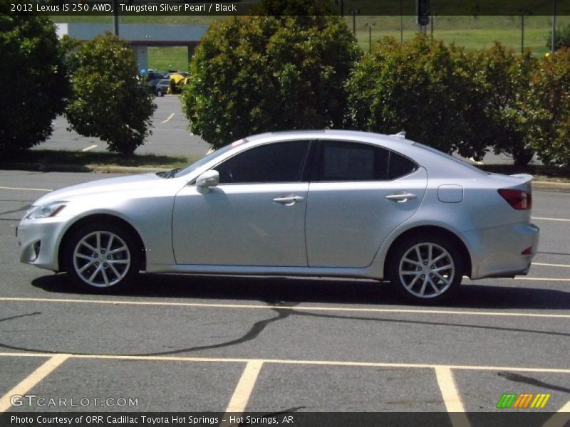 Tungsten Silver Pearl / Black 2012 Lexus IS 250 AWD