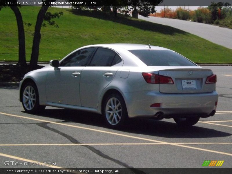 Tungsten Silver Pearl / Black 2012 Lexus IS 250 AWD