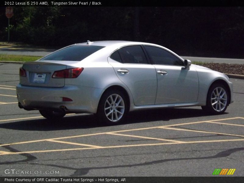 Tungsten Silver Pearl / Black 2012 Lexus IS 250 AWD