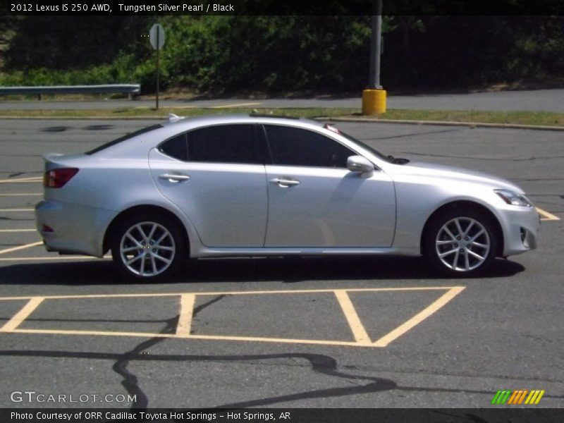 Tungsten Silver Pearl / Black 2012 Lexus IS 250 AWD