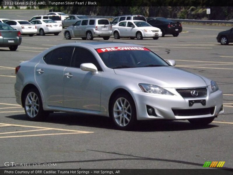 Tungsten Silver Pearl / Black 2012 Lexus IS 250 AWD
