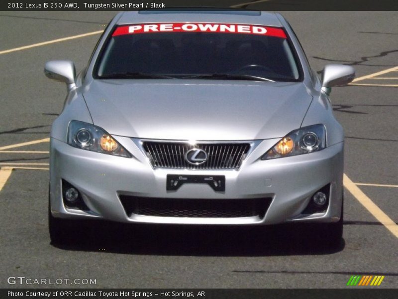 Tungsten Silver Pearl / Black 2012 Lexus IS 250 AWD