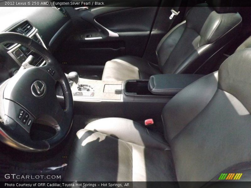 Tungsten Silver Pearl / Black 2012 Lexus IS 250 AWD