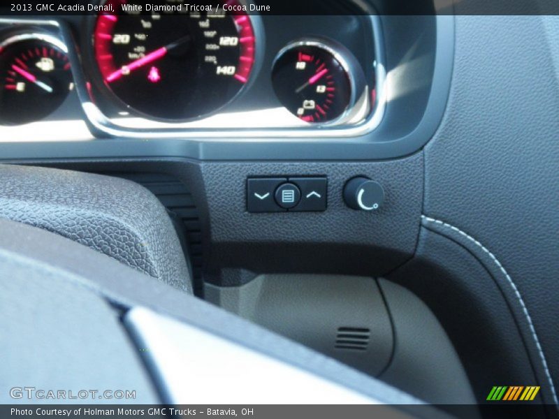 White Diamond Tricoat / Cocoa Dune 2013 GMC Acadia Denali