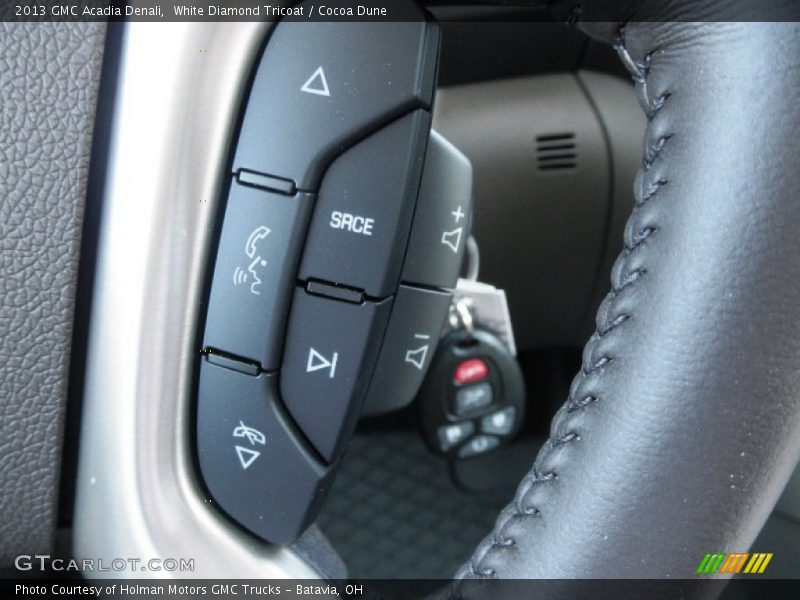 White Diamond Tricoat / Cocoa Dune 2013 GMC Acadia Denali