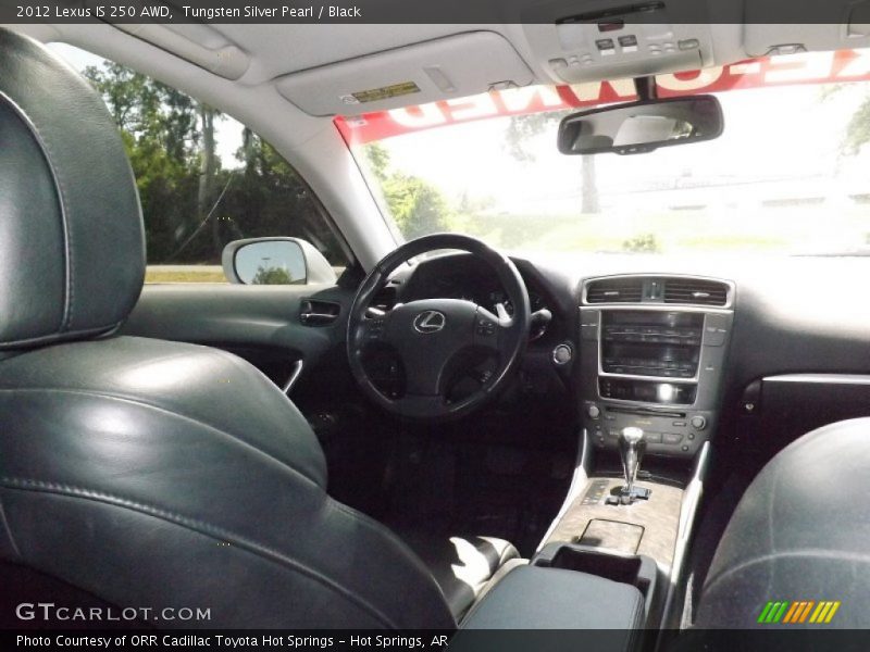 Tungsten Silver Pearl / Black 2012 Lexus IS 250 AWD