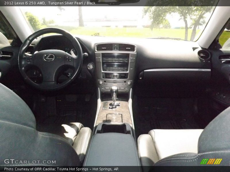 Tungsten Silver Pearl / Black 2012 Lexus IS 250 AWD