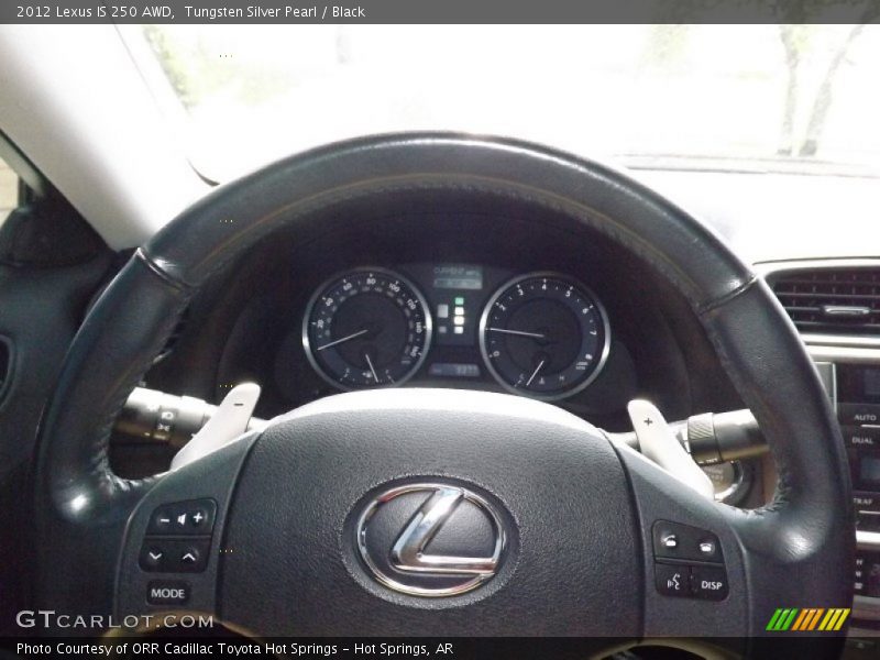 Tungsten Silver Pearl / Black 2012 Lexus IS 250 AWD