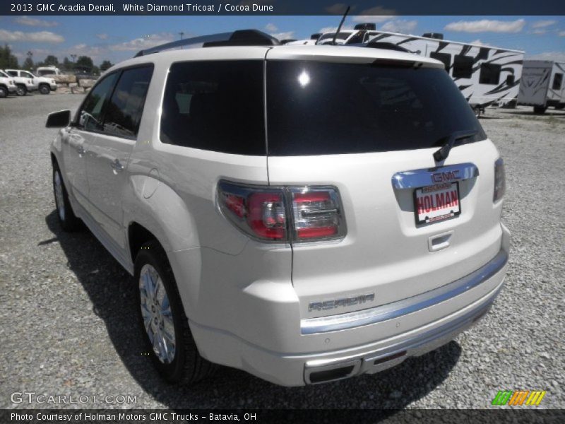 White Diamond Tricoat / Cocoa Dune 2013 GMC Acadia Denali