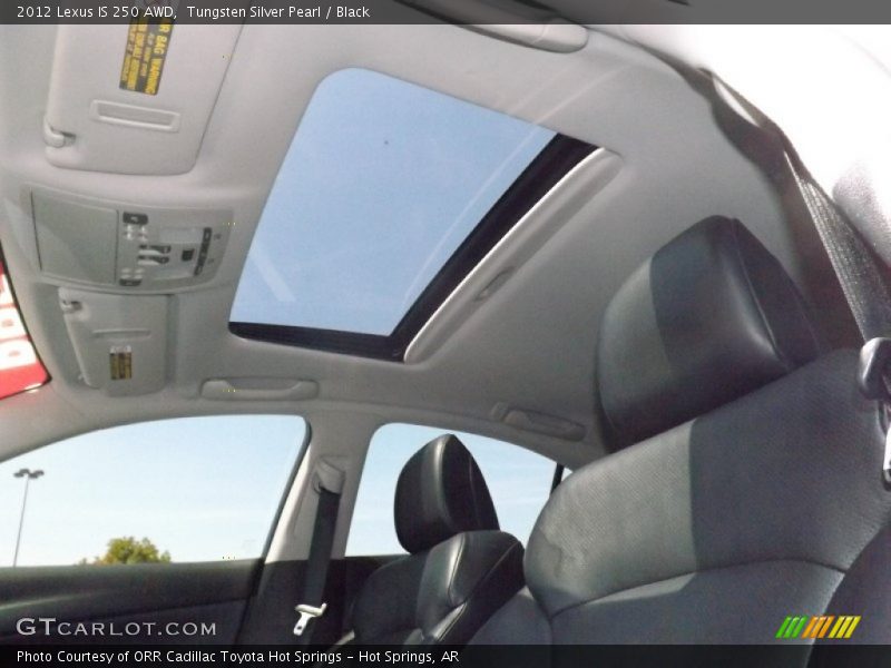 Tungsten Silver Pearl / Black 2012 Lexus IS 250 AWD