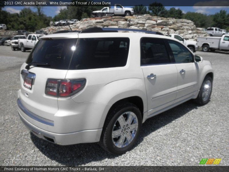 White Diamond Tricoat / Cocoa Dune 2013 GMC Acadia Denali