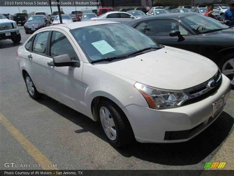 White Suede / Medium Stone 2010 Ford Focus S Sedan
