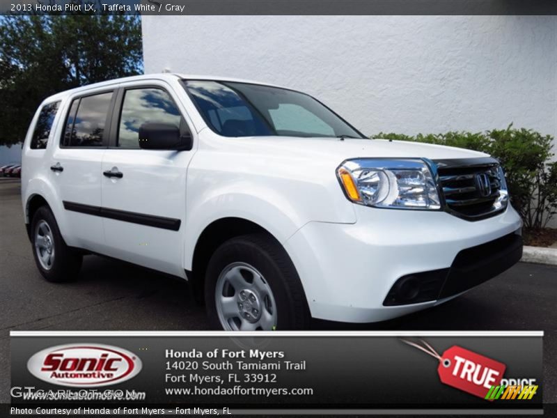 Taffeta White / Gray 2013 Honda Pilot LX