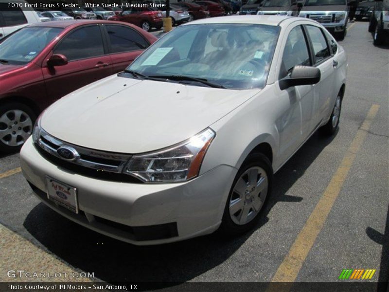 White Suede / Medium Stone 2010 Ford Focus S Sedan