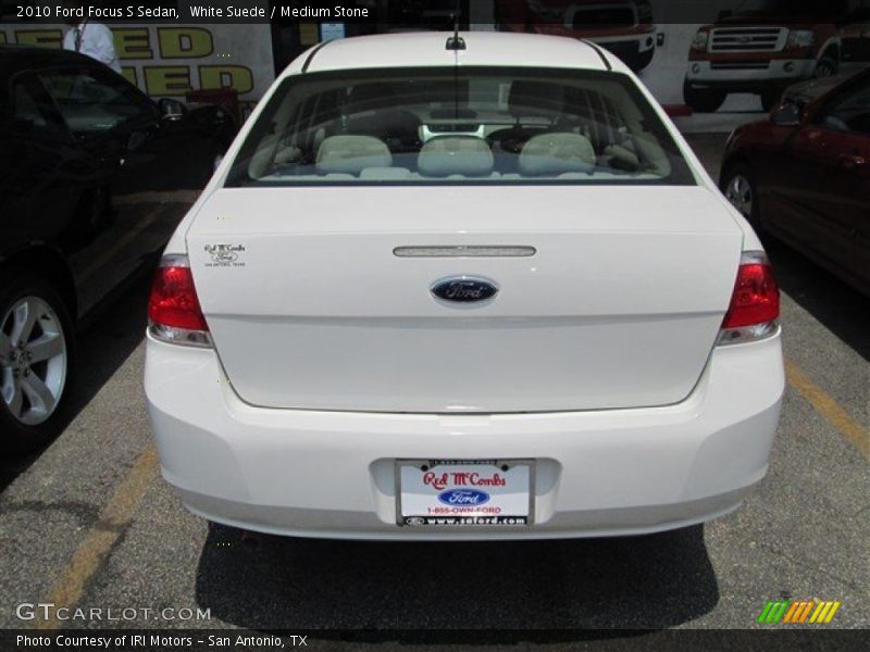 White Suede / Medium Stone 2010 Ford Focus S Sedan
