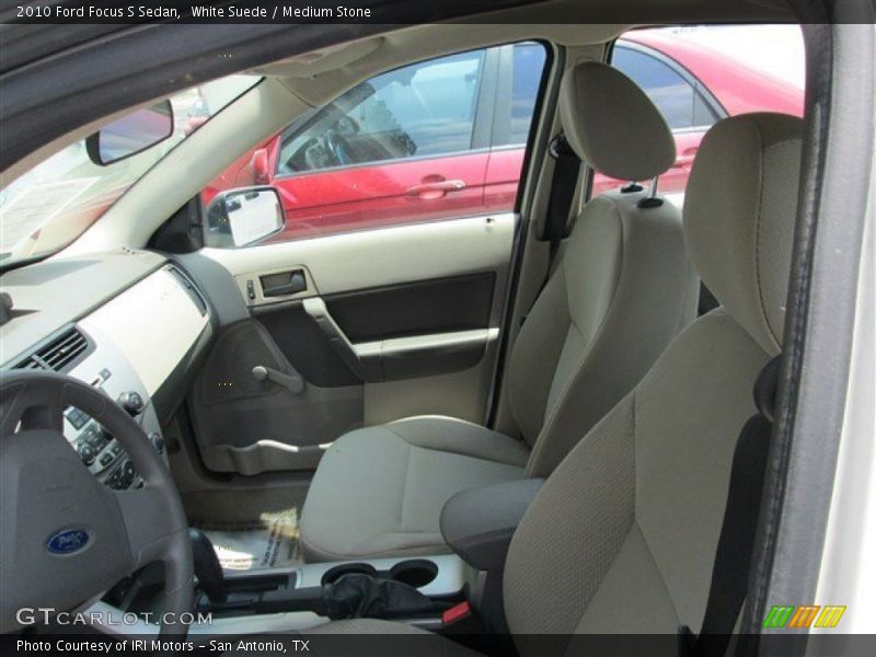 White Suede / Medium Stone 2010 Ford Focus S Sedan