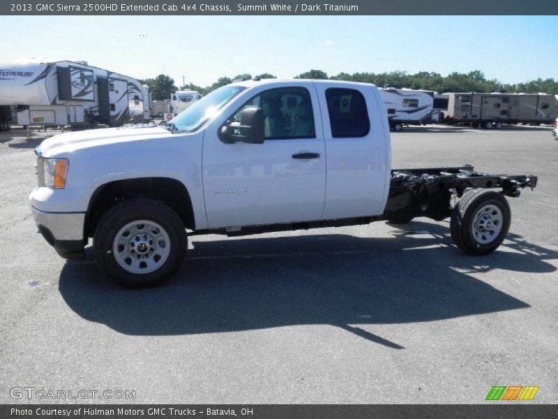 Summit White / Dark Titanium 2013 GMC Sierra 2500HD Extended Cab 4x4 Chassis