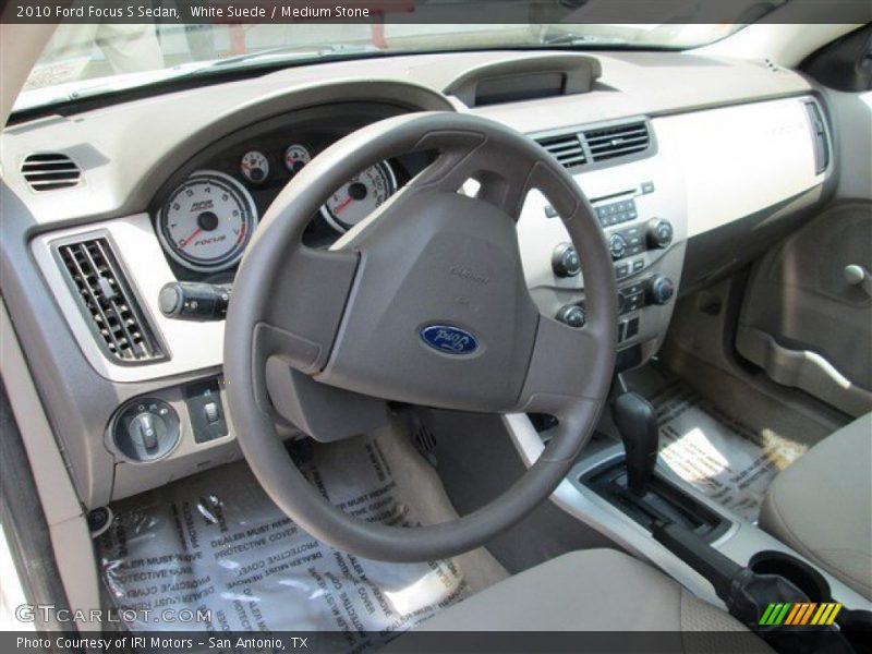 White Suede / Medium Stone 2010 Ford Focus S Sedan