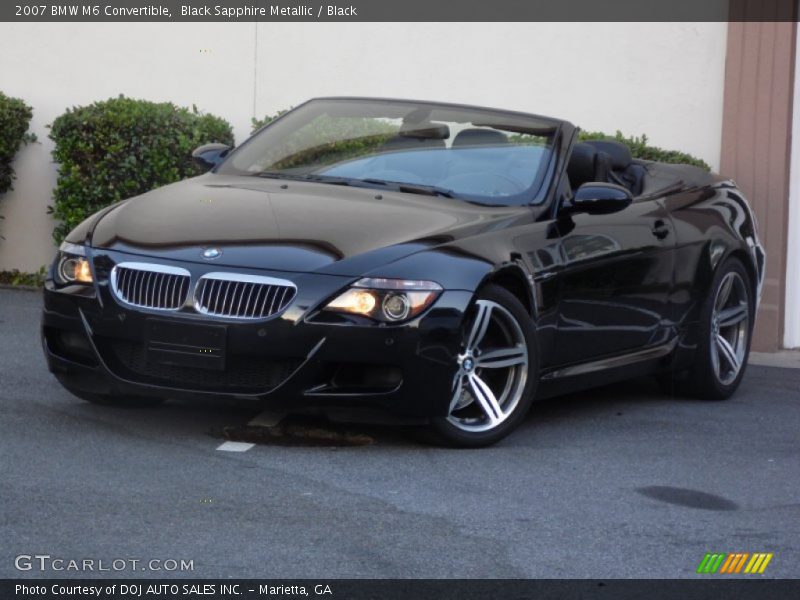 Black Sapphire Metallic / Black 2007 BMW M6 Convertible