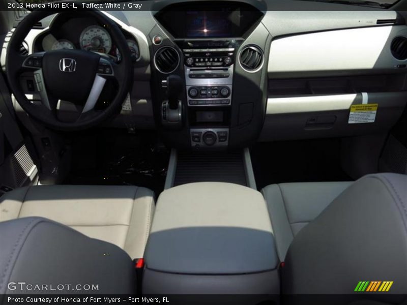 Taffeta White / Gray 2013 Honda Pilot EX-L