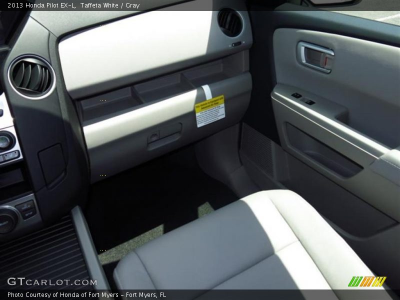 Taffeta White / Gray 2013 Honda Pilot EX-L