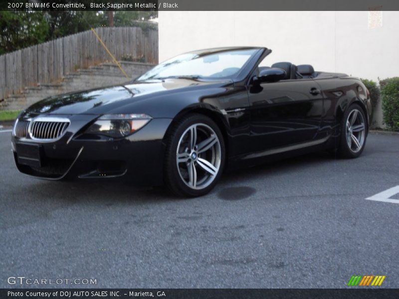 Black Sapphire Metallic / Black 2007 BMW M6 Convertible