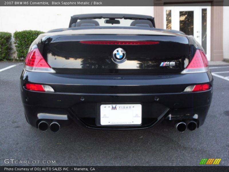 Black Sapphire Metallic / Black 2007 BMW M6 Convertible