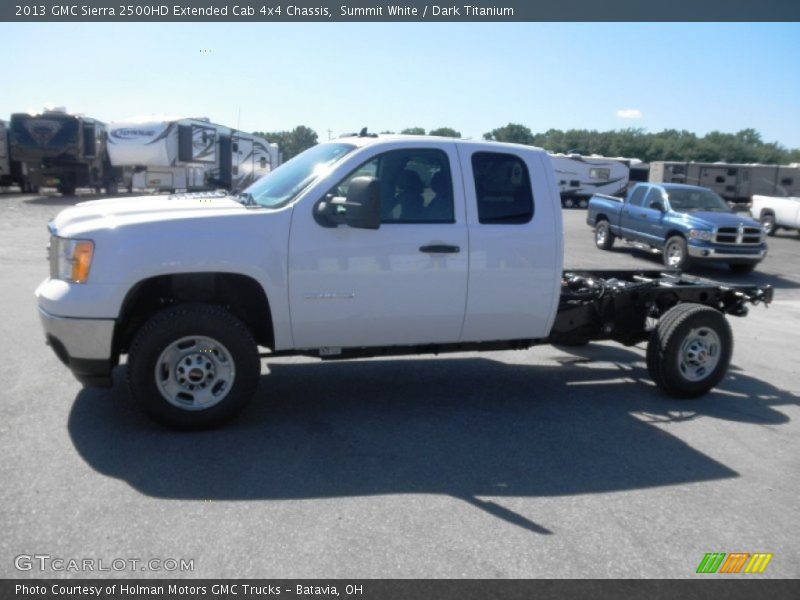 Summit White / Dark Titanium 2013 GMC Sierra 2500HD Extended Cab 4x4 Chassis
