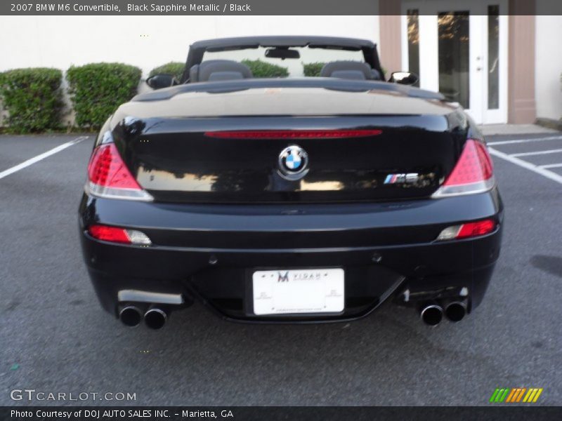 Black Sapphire Metallic / Black 2007 BMW M6 Convertible